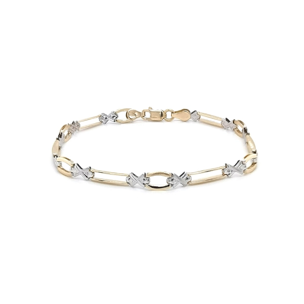 Gold Damenarmband aus kombiniertem Gold
