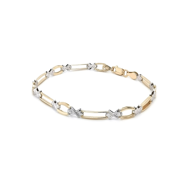 Gold Damenarmband aus kombiniertem Gold