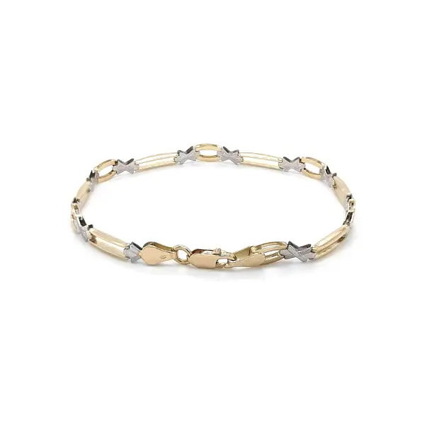 Gold Damenarmband aus kombiniertem Gold