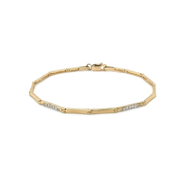 Gold Damenarmband mit Zirkonen