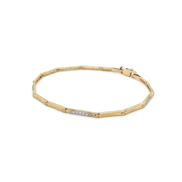 Gold Damenarmband mit Zirkonen