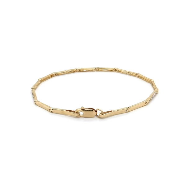 Gold Damenarmband mit Zirkonen