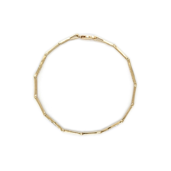 Gold Damenarmband mit Zirkonen