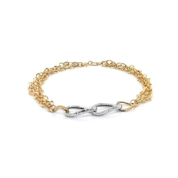 Gold Damenarmband aus kombiniertem Gold
