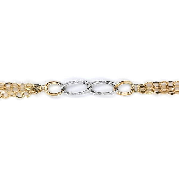 Gold Damenarmband aus kombiniertem Gold