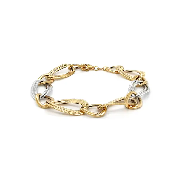 Gold Damenarmband aus kombiniertem Gold