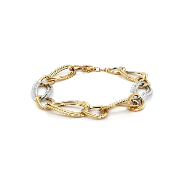 Gold Damenarmband aus kombiniertem Gold