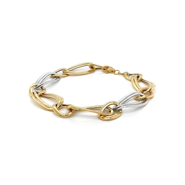 Gold Damenarmband aus kombiniertem Gold
