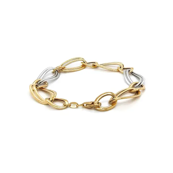 Gold Damenarmband aus kombiniertem Gold