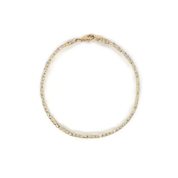 Gold Damenarmband aus kombiniertem Gold