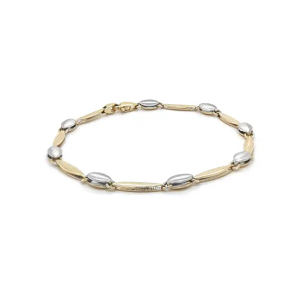 Gold Damenarmband aus kombiniertem Gold