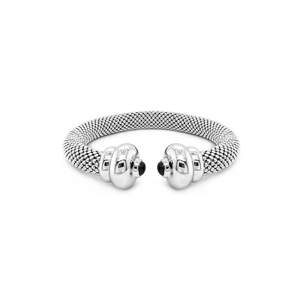 Festes Manschettenarmband aus Weißgold
