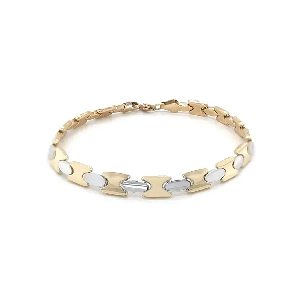 Gold Damenarmband aus kombiniertem Gold