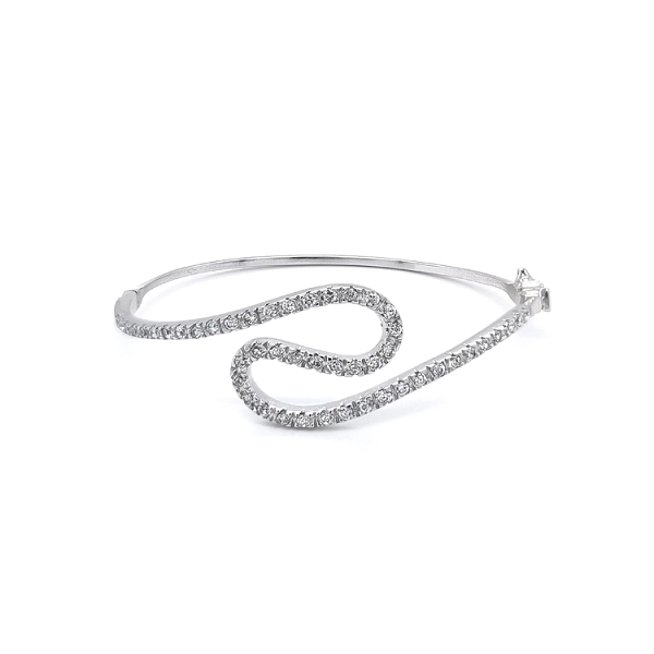 Damenarmband mit Zirkonen aus Weißgold
