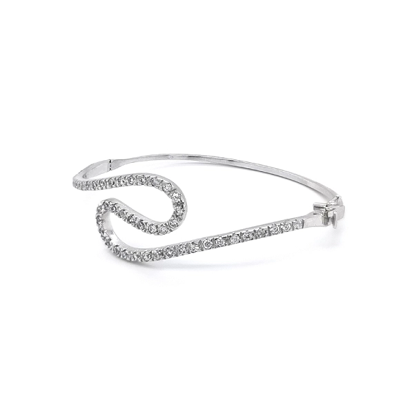 Damenarmband mit Zirkonen aus Weißgold