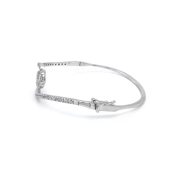 Damenarmband mit Zirkonen aus Weißgold