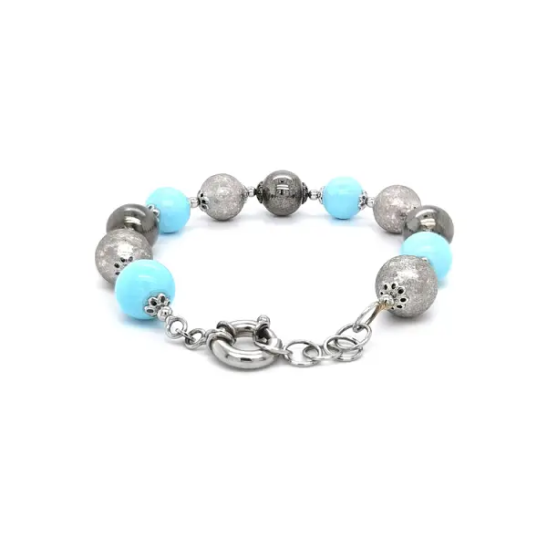 Damen Weißgold Perlenarmband
