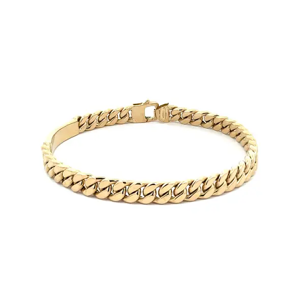 Gold Herrenarmband mit Platte