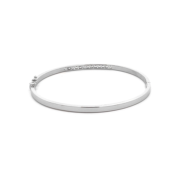Festes Armband mit Zirkonen aus Weißgold