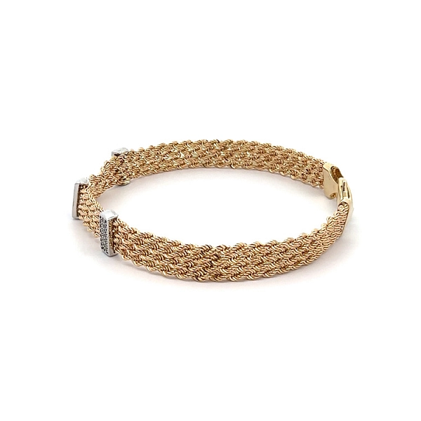 Damenarmband aus Gold mit Zirkonen