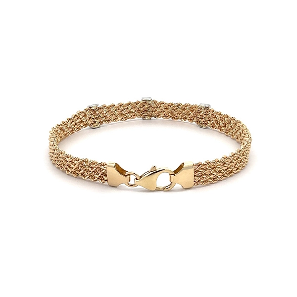 Damenarmband aus Gold mit Zirkonen