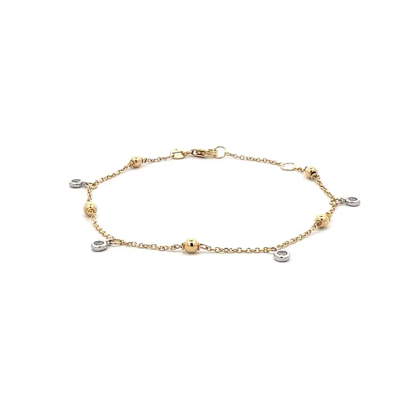 Armband mit Zirkonen aus kombiniertem Gold