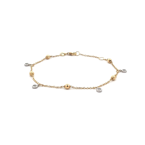 Armband mit Zirkonen aus kombiniertem Gold