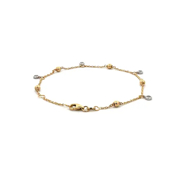 Armband mit Zirkonen aus kombiniertem Gold
