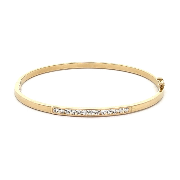 Gold-Armreif mit Zirkonen