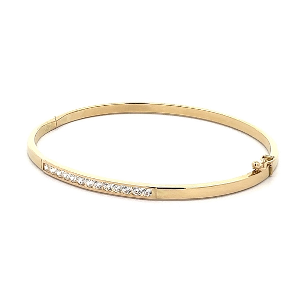Gold-Armreif mit Zirkonen