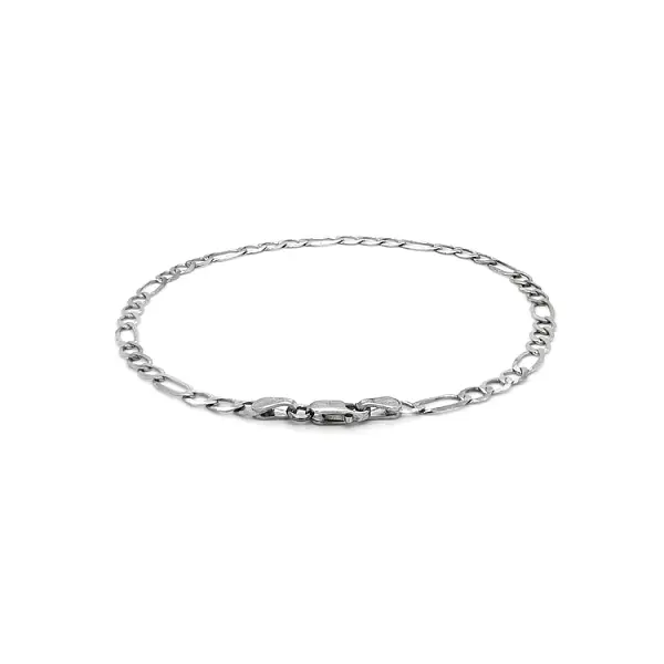 Figaro-Armband aus Weißgold
