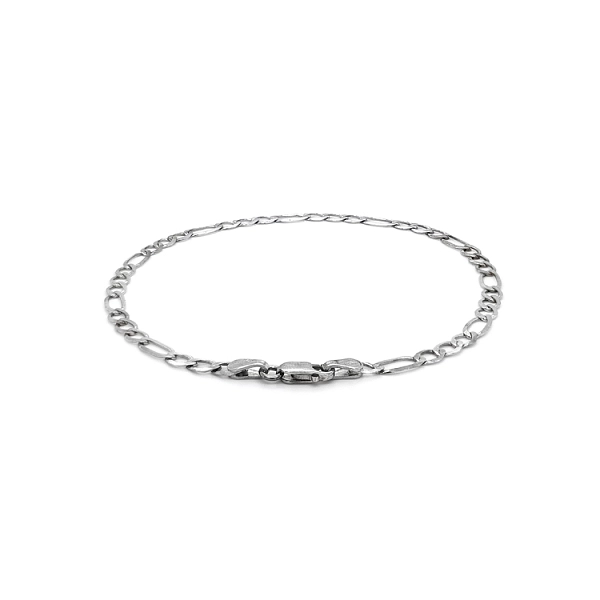 Figaro-Armband aus Weißgold