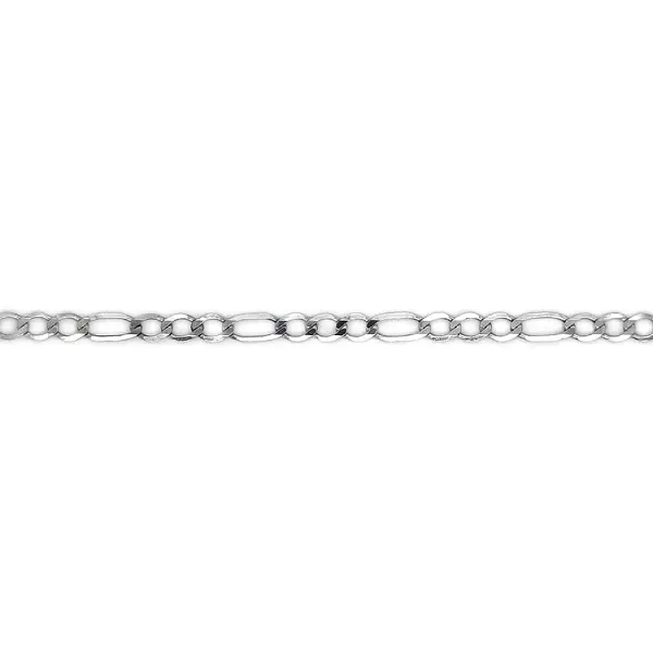 Figaro-Armband aus Weißgold
