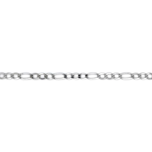 Figaro-Armband aus Weißgold