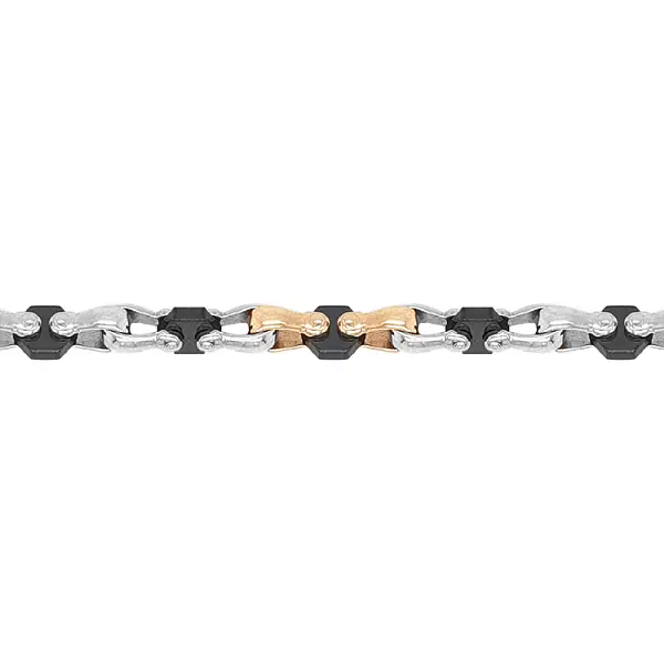 Gold Herrenarmband aus einer Kombination von Gold und Keramik