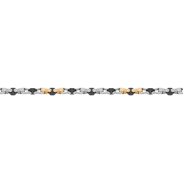 Gold Herrenarmband aus einer Kombination von Gold und Keramik