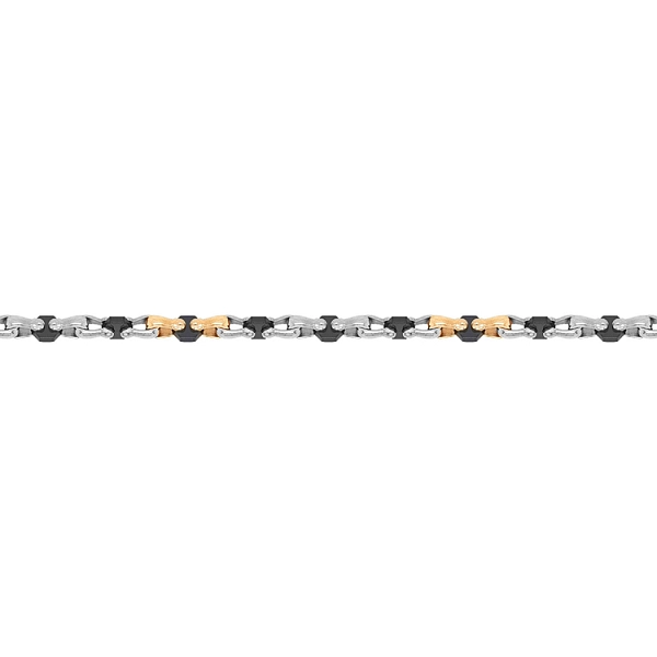 Gold Herrenarmband aus einer Kombination von Gold und Keramik