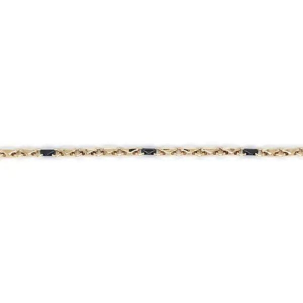 Goldarmband mit schwarzer Keramik