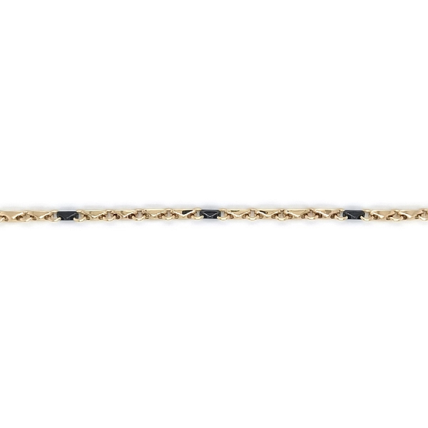 Goldarmband mit schwarzer Keramik
