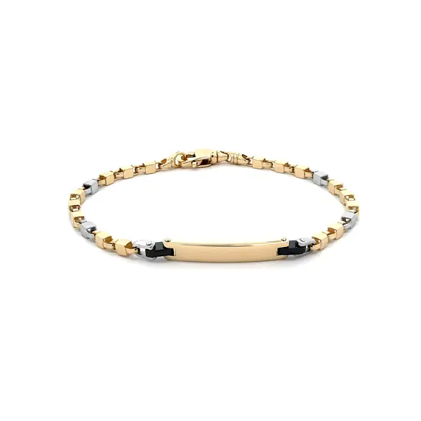 Armband mit Platte aus kombiniertem Gold