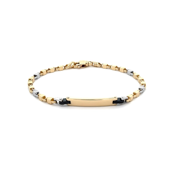 Armband mit Platte aus kombiniertem Gold