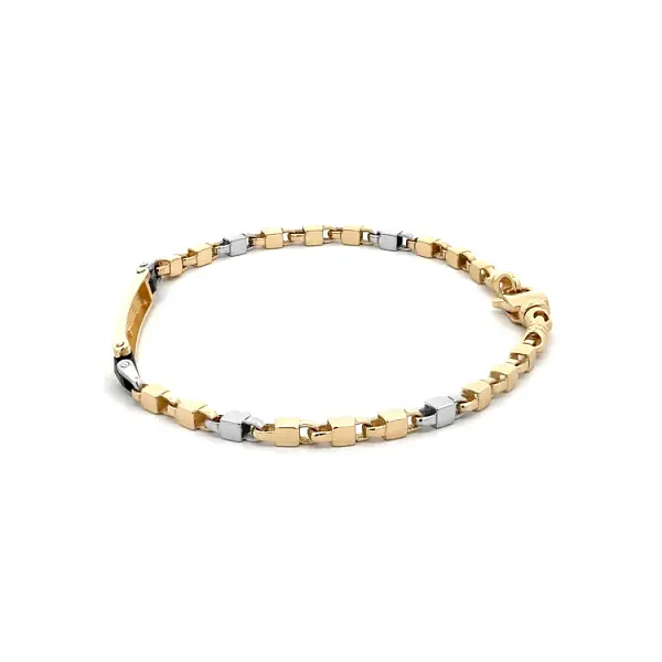 Armband mit Platte aus kombiniertem Gold