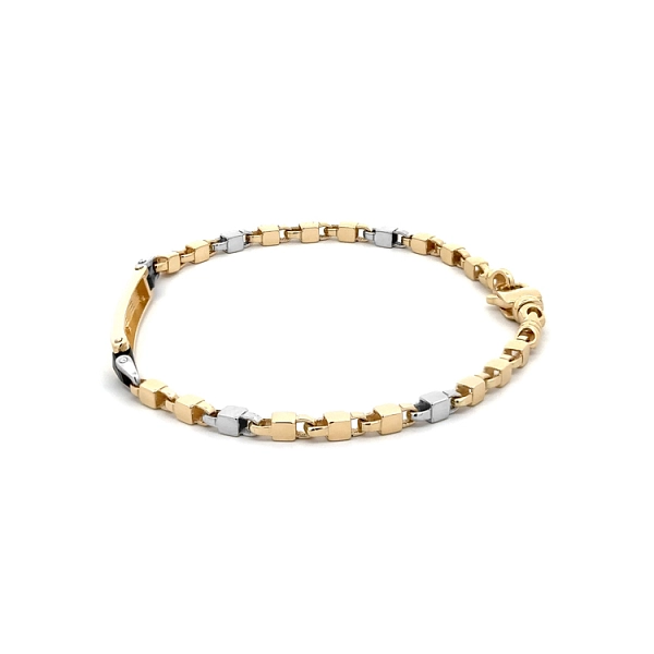 Armband mit Platte aus kombiniertem Gold