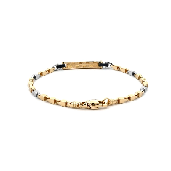 Armband mit Platte aus kombiniertem Gold