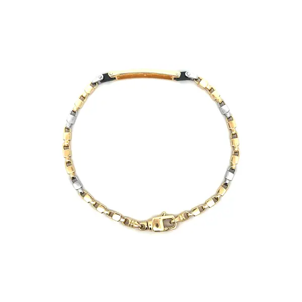 Armband mit Platte aus kombiniertem Gold