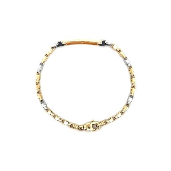 Armband mit Platte aus kombiniertem Gold