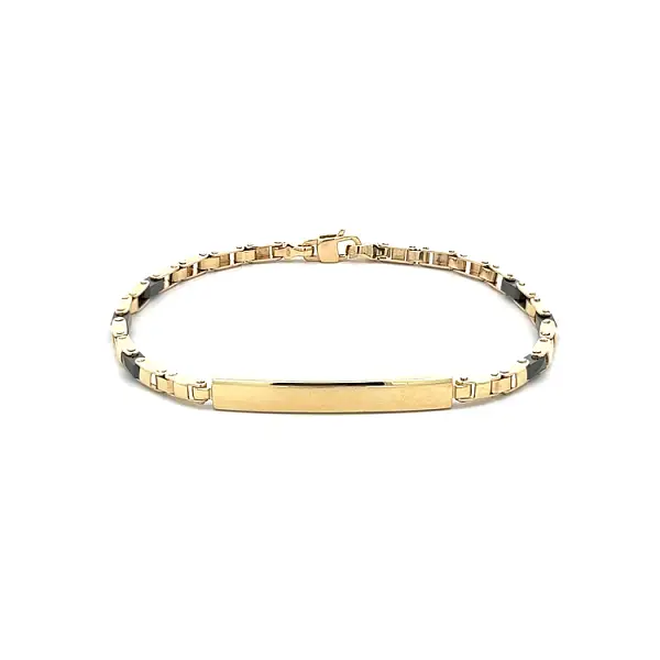 Gold Herrenarmband mit Platte