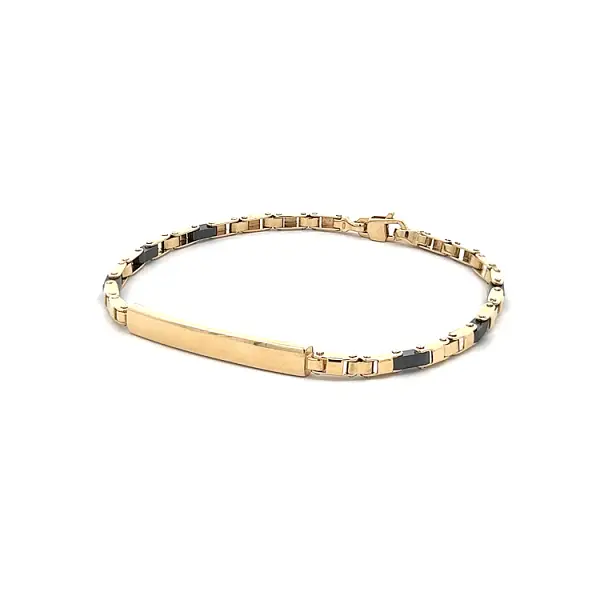 Gold Herrenarmband mit Platte
