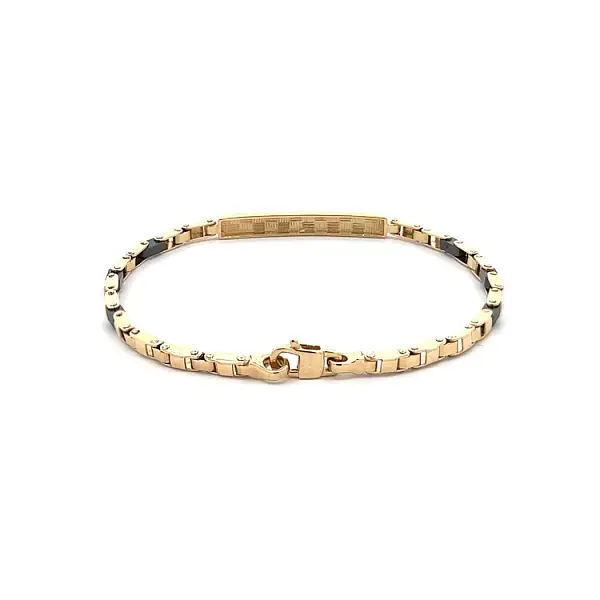 Gold Herrenarmband mit Platte