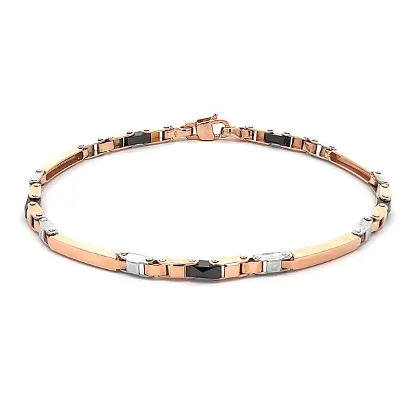 Armband mit Keramik-Kombination Gold